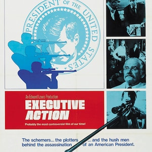 Executive action Burt Lancaster 1973 cult movie poster reprint 18x12 inches approx.