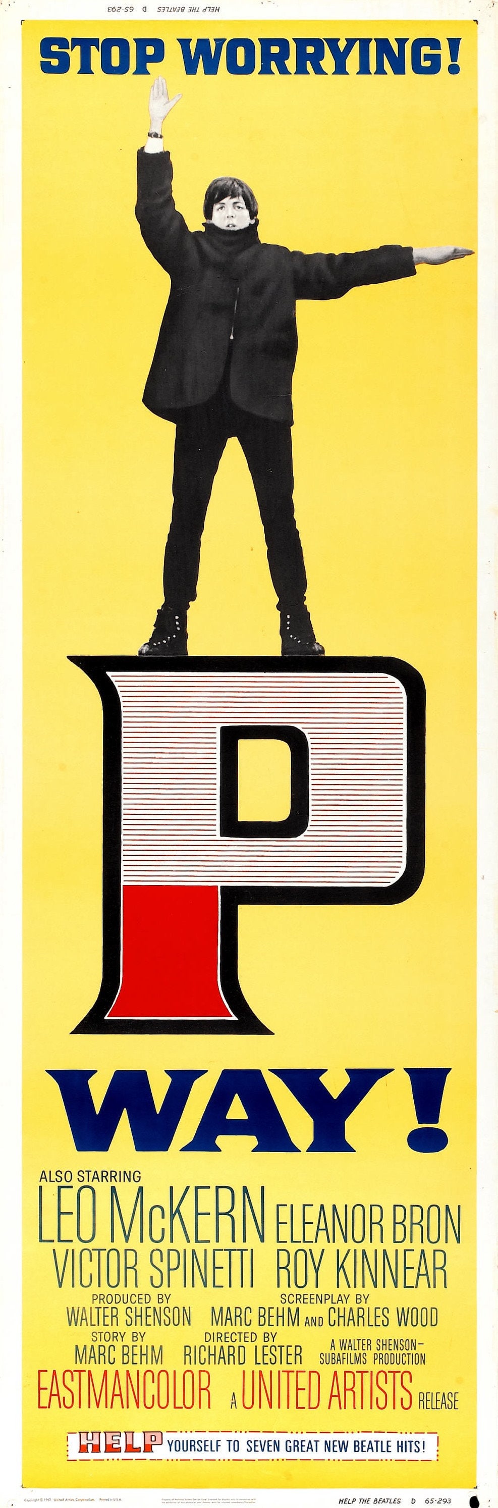 Help the Beatles (1965) Set of Four Cult Movie Posters