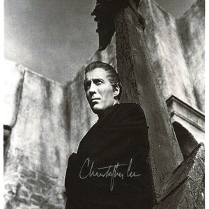 Christopher Lee Horror Of Dracula 1958 (Autographed) Filmplakat Nachdruck 18x12 Zoll ca.