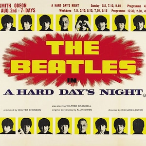 A Hard Day's Night Movie Poster - Etsy