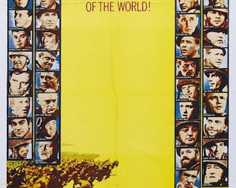 史上最大の作戦 (1962) ジョン・ウェイン映画ポスター復刻版 約18x12