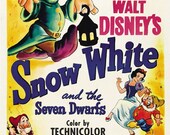 白雪姫と七人の小人 (1937) ディズニー カルト アニメ映画ポスター復刻