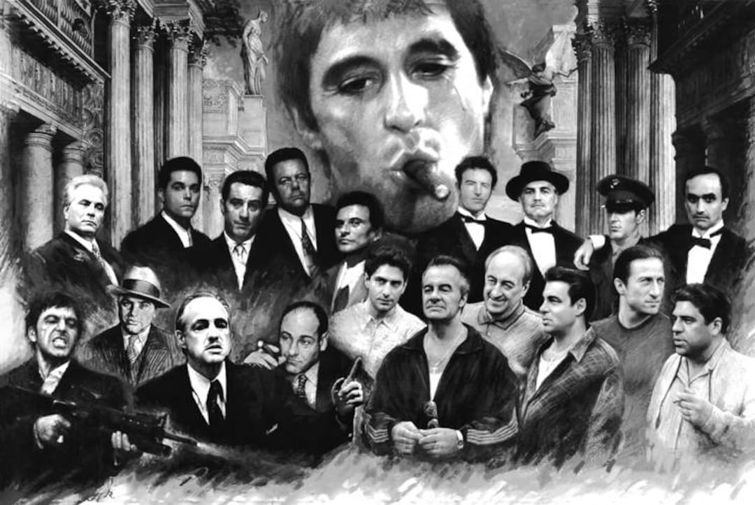goodfellas Tシャツ scarface godfather 映画 Tv And Movie Gangsters T Shirt Sm Sopranos Scarface Godfather