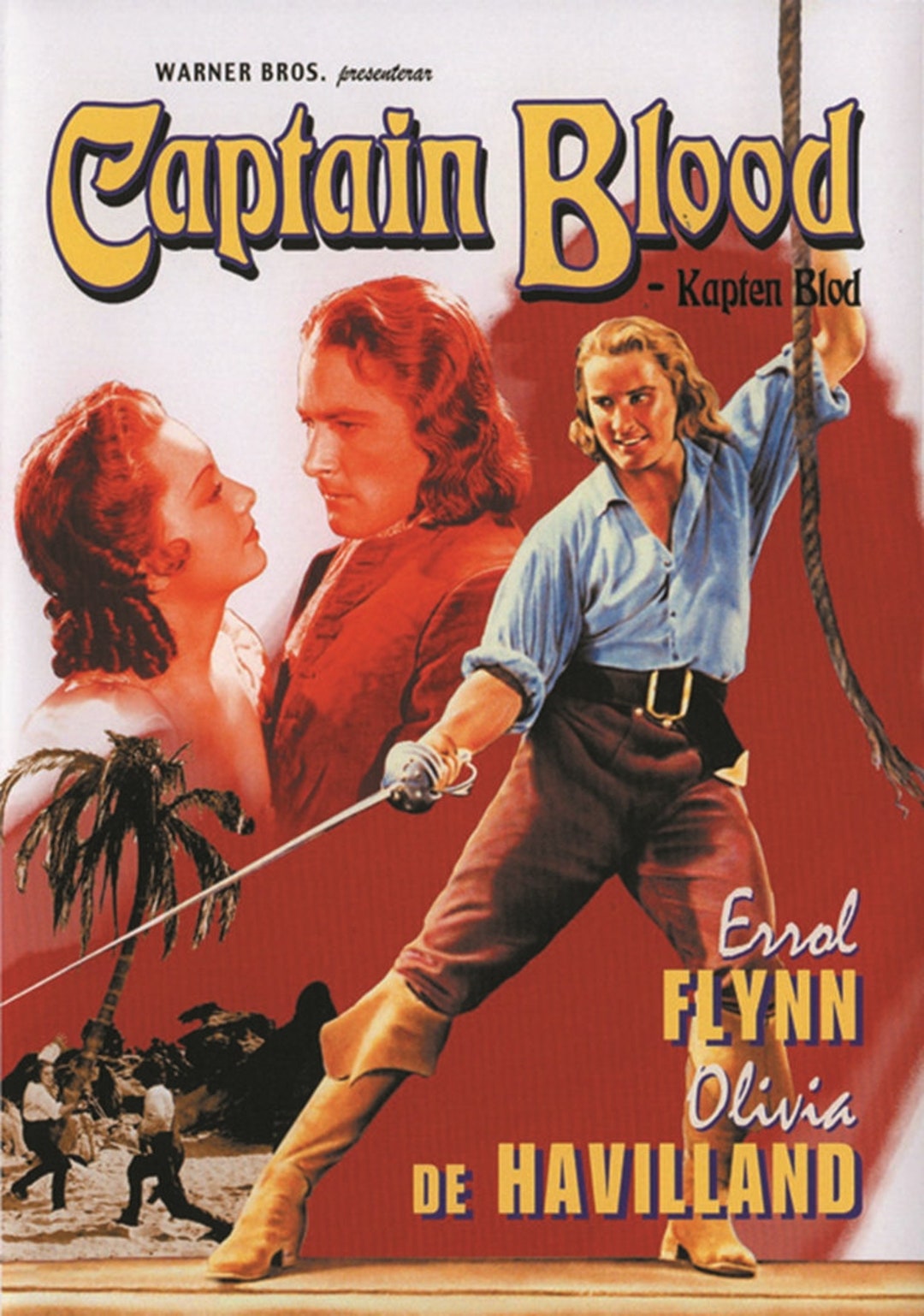 Captain Blood Errol Flynn 1935 Cult Movie Poster Reprint 18x12 Inches
