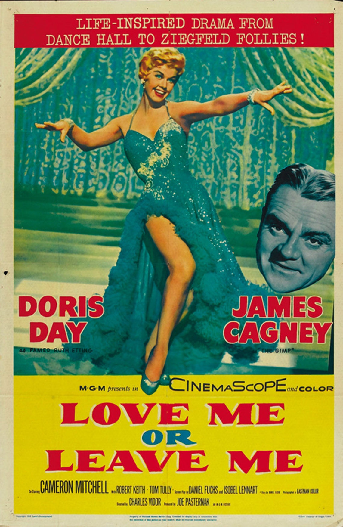 Love Me or Leave Me (1955) Doris Day James Cagney Movie Poster Reprint ...
