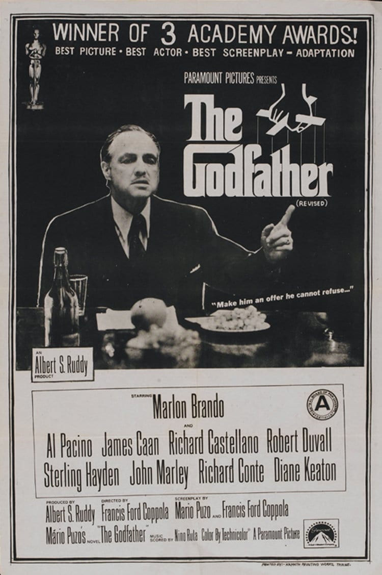 ゴッドファーザー 1972年 マーロン・ブランド ビンテージ映画