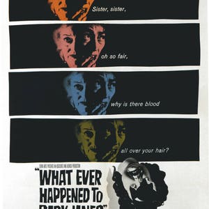 What Ever Happened to Baby Jane? (1962) Bette Davis movie poster reprint 18x12 inches approx.