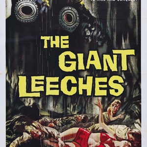 Attack of the Giant Leeches (1959) Ken Clark Cult Horror movie poster reprint 24x36 inches
