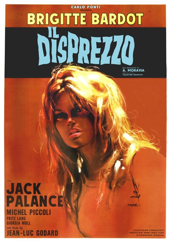 Le mepris Brigitte Bardot Godard Movie poster print #2