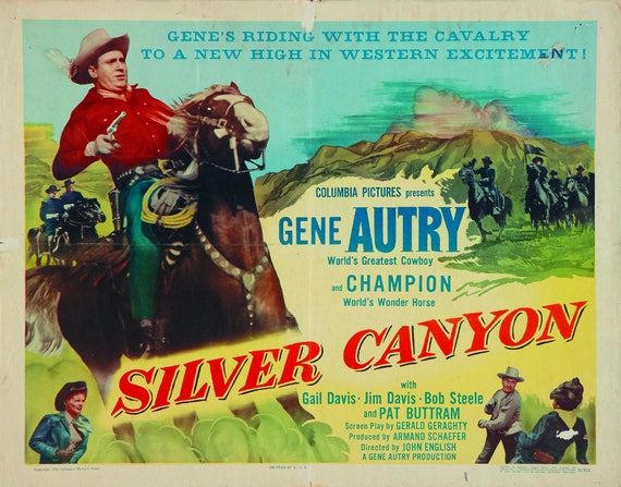 Goldtown Ghost Riders 1953 Gene Autry Western Cult movie poster print