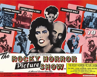 The Rocky horror picture show 1975 cult movie poster reprint 12x19.5 inches