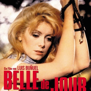 Belle de jour (1967) Catherine Deneuve Luis Bunuel película cartel reimpresión 24x34 pulgadas