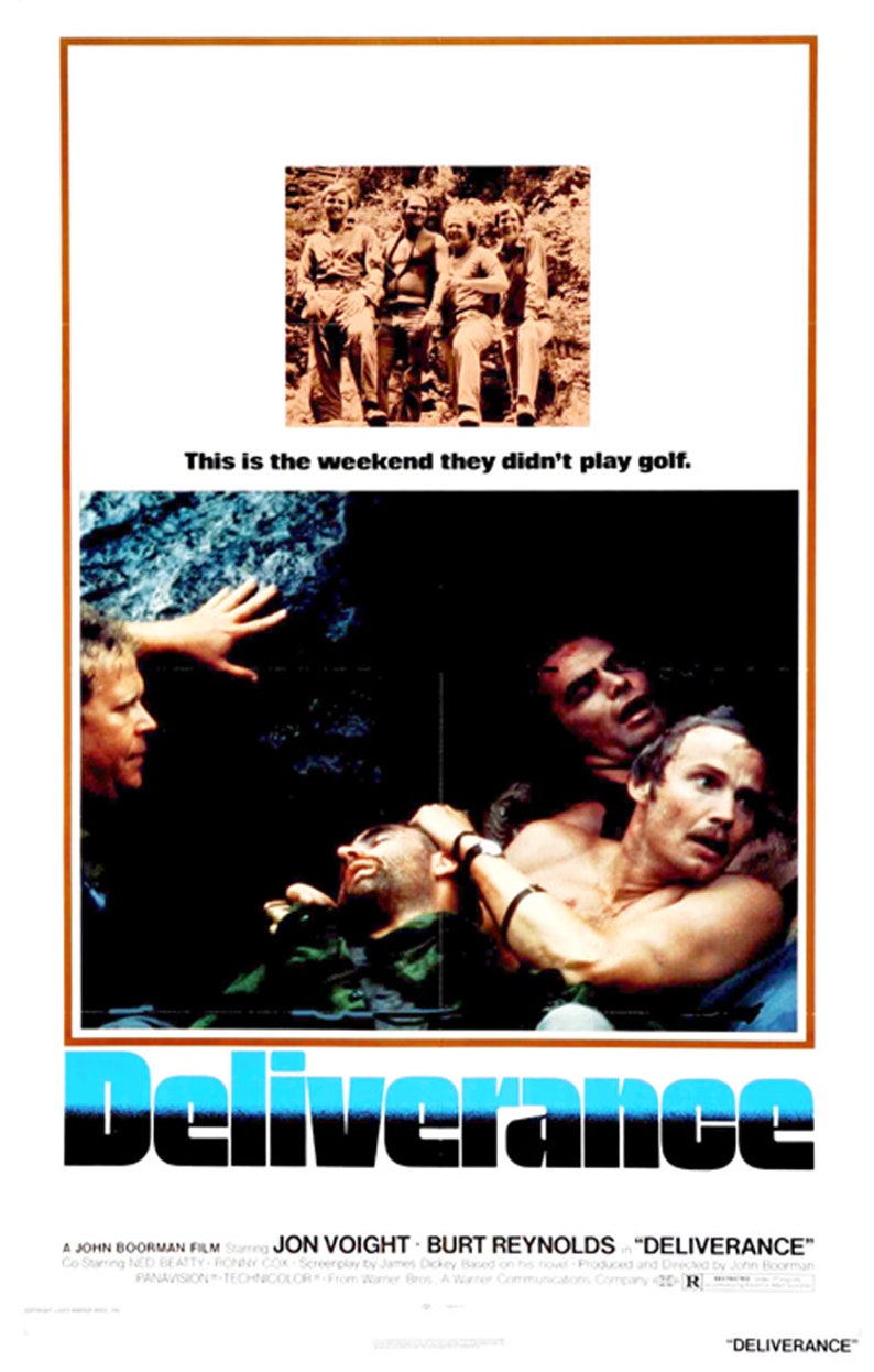 Deliverance 1972 Burt Reynolds Jon Voight cult movie poster reprint 18x12 inches approx. image 1