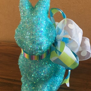 Bunny Rabbit, Blue Bunny, Blue Rabbit, Easter Bunny, Easter Rabbit, Easter Decor, Easter Decoration, Spring Rabbit, Tabletop Bunny