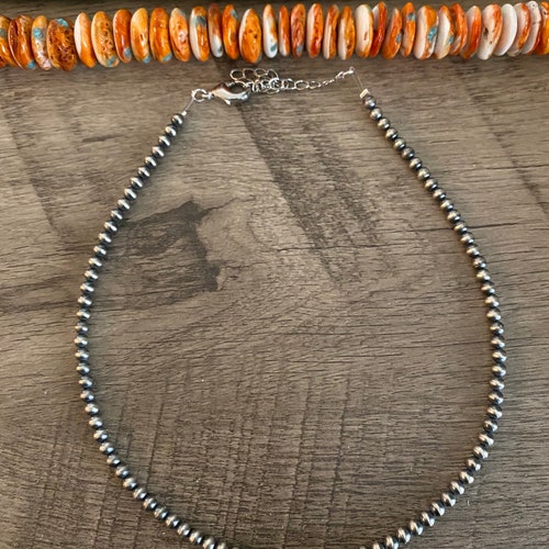 Real Navajo Pearl Choker 4 Mm Western 