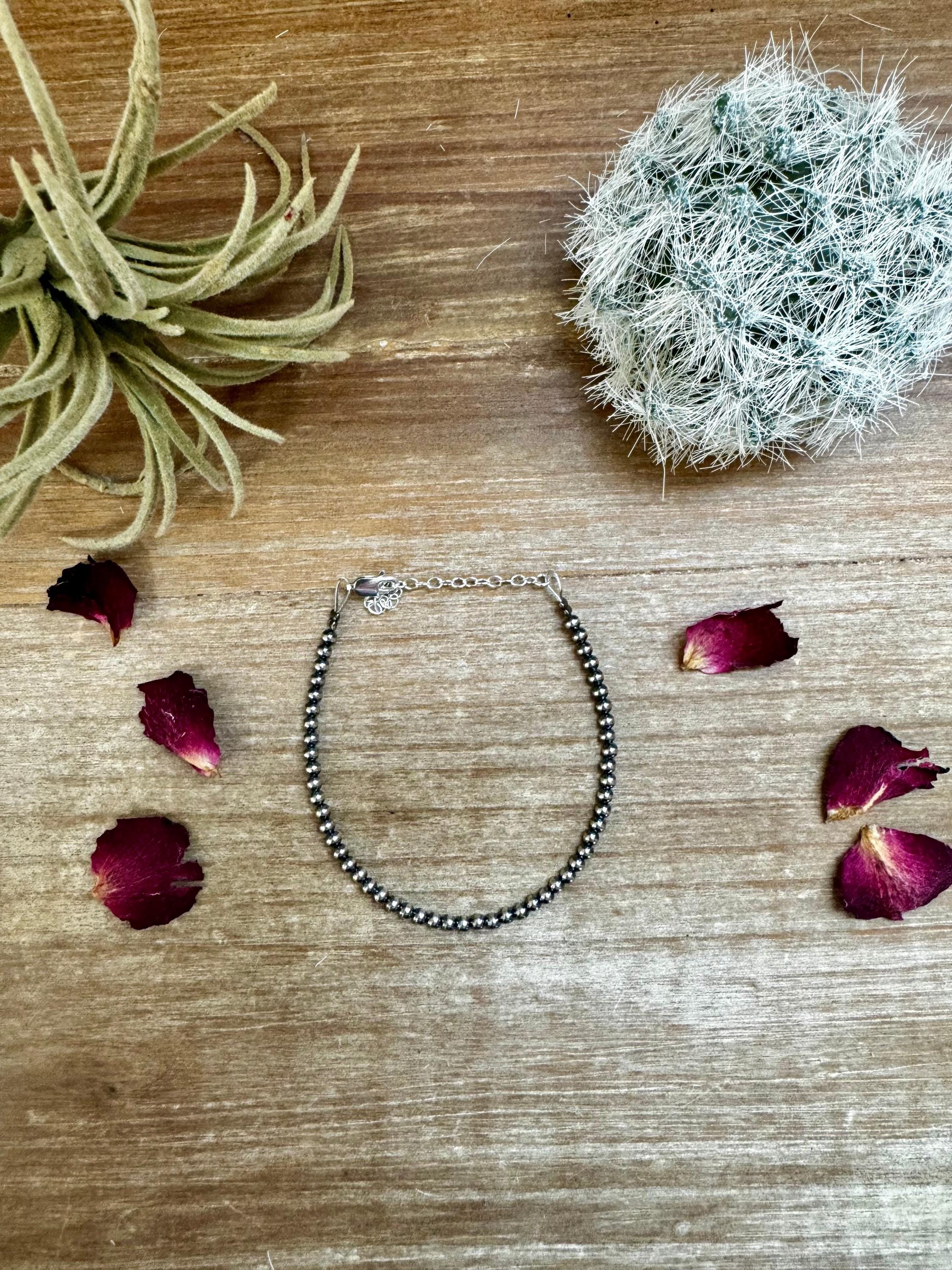 3 Mm Sterling Silver Pearls Bracelet - Etsy 3 Mm Sterling Silver Pearls Bracelet - Etsy