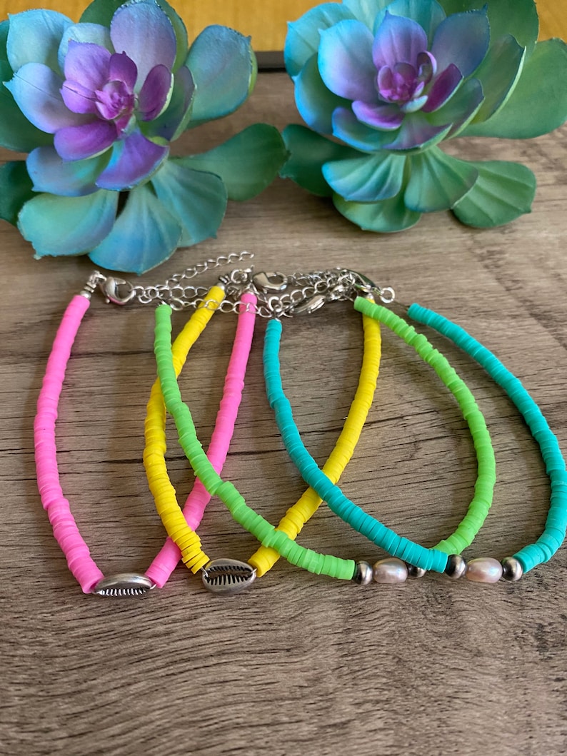 neon jewelry - Colorful anklet Anklet for summer Summer jewelry Chose your color and your finish