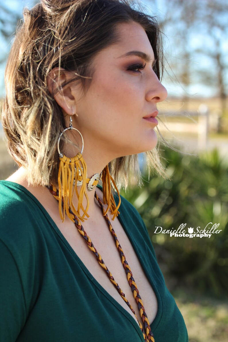 Fringe Hoop Earrings Leather Fringe Earrings Western Etsy Canada