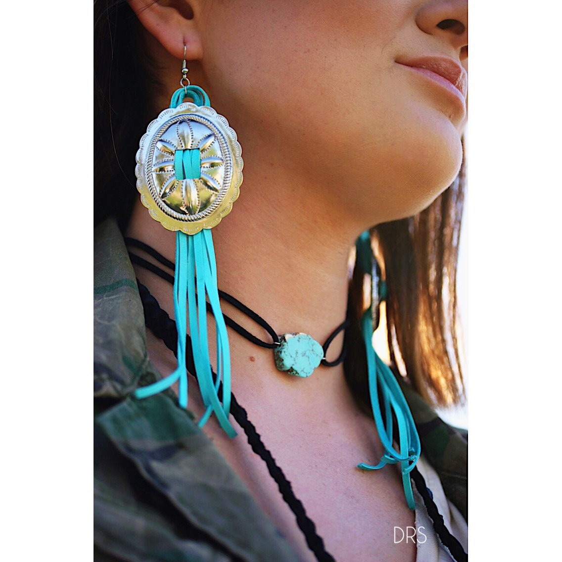Western cheap concho earrings