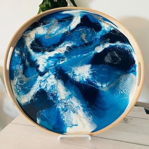 Drink / Serving Tray with Resin Art