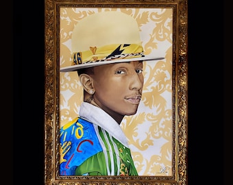 Pharrell Williams Portrait Painting