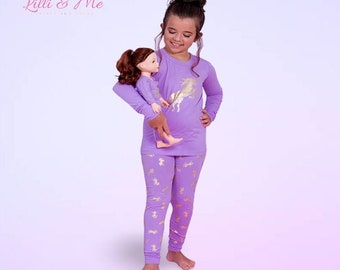 Peach or mint unicorn pyjama set 95  cotton 5 elastin Various sizes available. Clothing Unisex Kids Clothing Pyjamas & Robes Pyjamas 