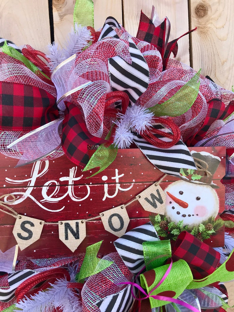 Front door Christmas Wreath,Snowman Decor Snowman Wreath,Christmas Door decor