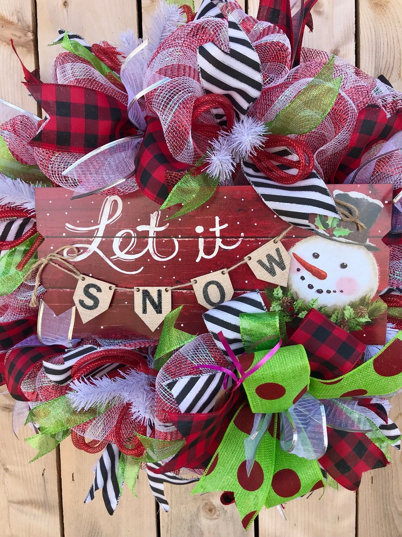 Front door Christmas Wreath,Snowman Decor Snowman Wreath,Christmas Door decor