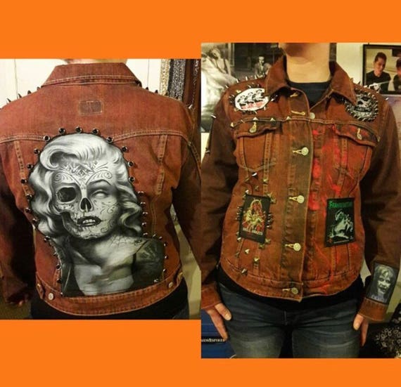 burnt orange denim jacket