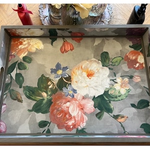 Paris - Tray, Handmade wooden serving tray, breakfast Tray, coffee table tray, footstool tray, ottoman tray or a laptop tray.