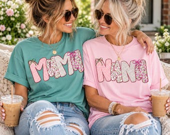 Mom Shirt, Gigi Shirt, Nana Shirt, Mimi Shirt, Floral Patchwork Comfort Colors Tee, Grandma Shirt, Mothers Day Gift