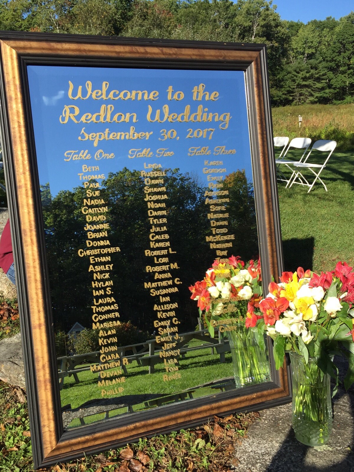 Mirror Wedding Seating Chart Etsy