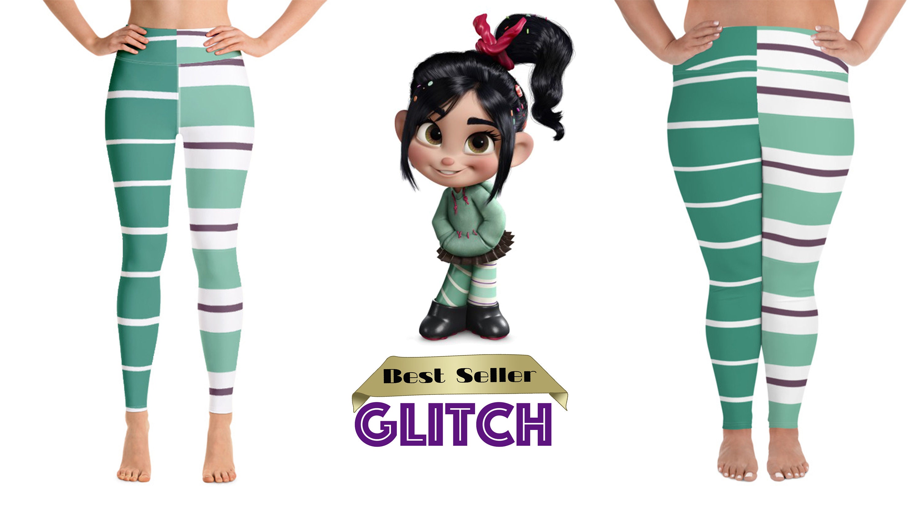 Vanellope Von Schweetz Costume Tights, Wreck-it-Ralph Cosplay Ideas, Disney Halloween Costume Hosiery