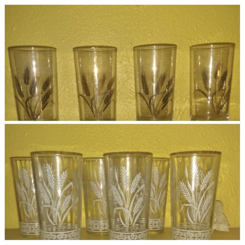 Wheat drinking glasses Etsy