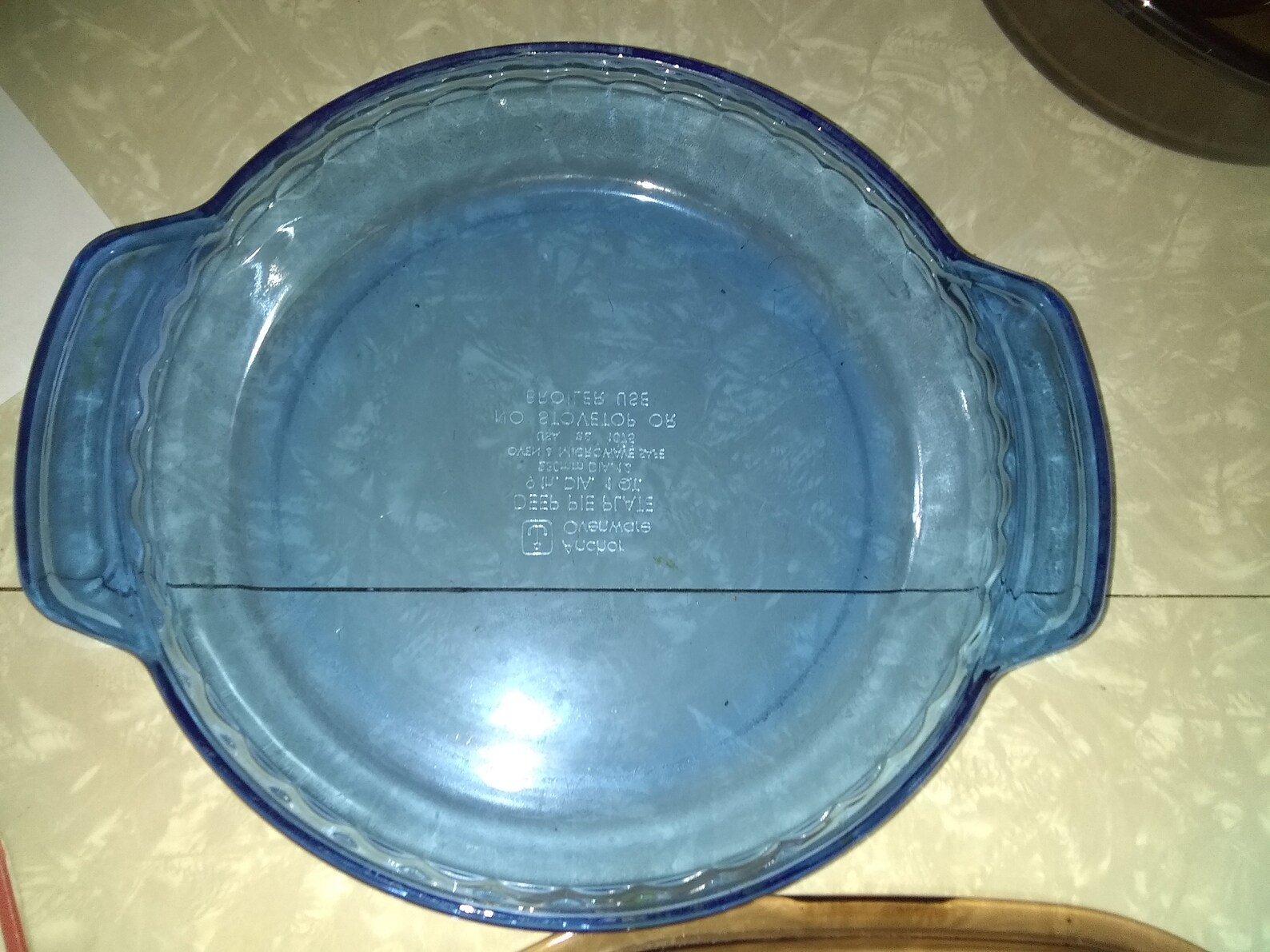 Anchor Ovenware Cobalt Blue Deep Dish Pie Plate 9.5 inch 1 Etsy