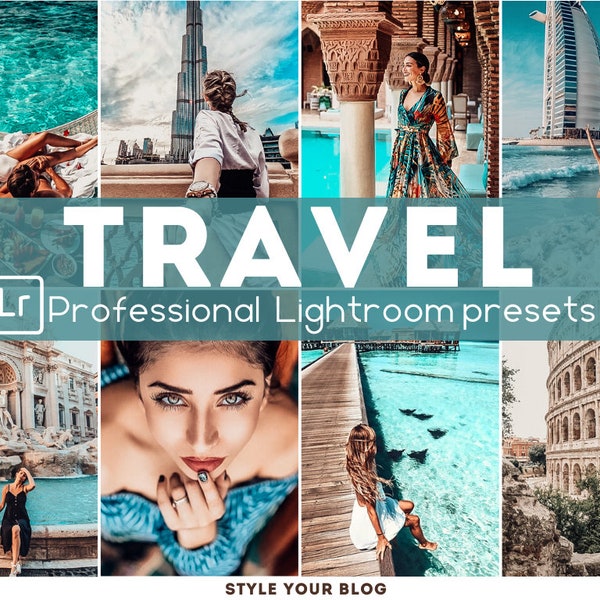 10 TRAVEL Presets Lightroom Mobile & Desktop, Instagram Lifestyle bloggers, travel blogger preset, sea preset, summer preset,