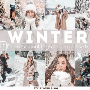 10 WINTER Lightroom Presets Mobile & desktop,winter Lifestyle, Mama Baby preset, moody soft airy bright christmas preset, top snow filter image 1