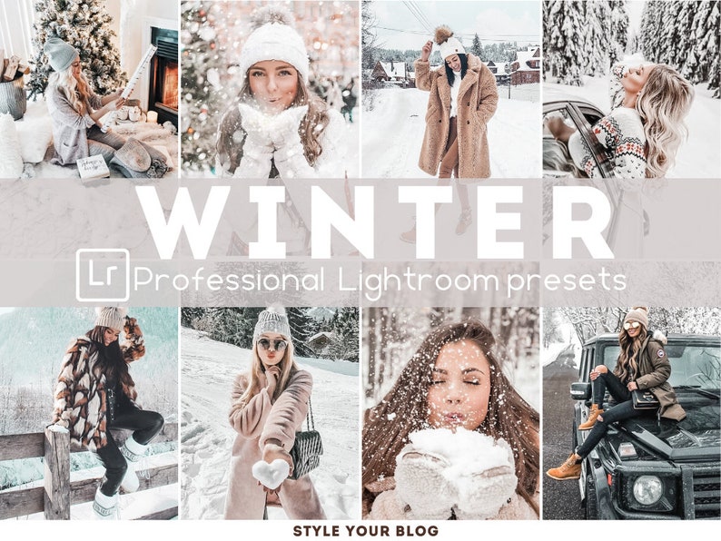 10 WINTER Lightroom Presets Mobile & desktop,winter Lifestyle, Mama Baby preset, moody soft airy bright christmas preset, top snow filter image 1
