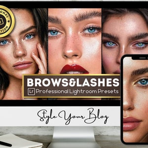 10 BROWS & LASHES Mobile/Desktop Presets, Instagram Beauty salon lashmaker filter, brow artist preset, eyebrow preset for instagram beauty
