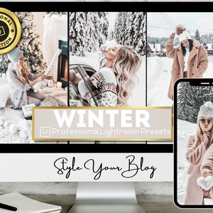 10 WINTER Lightroom Presets Mobile & desktop,winter Lifestyle, Mama Baby preset, moody soft airy bright christmas preset, top snow filter image 2