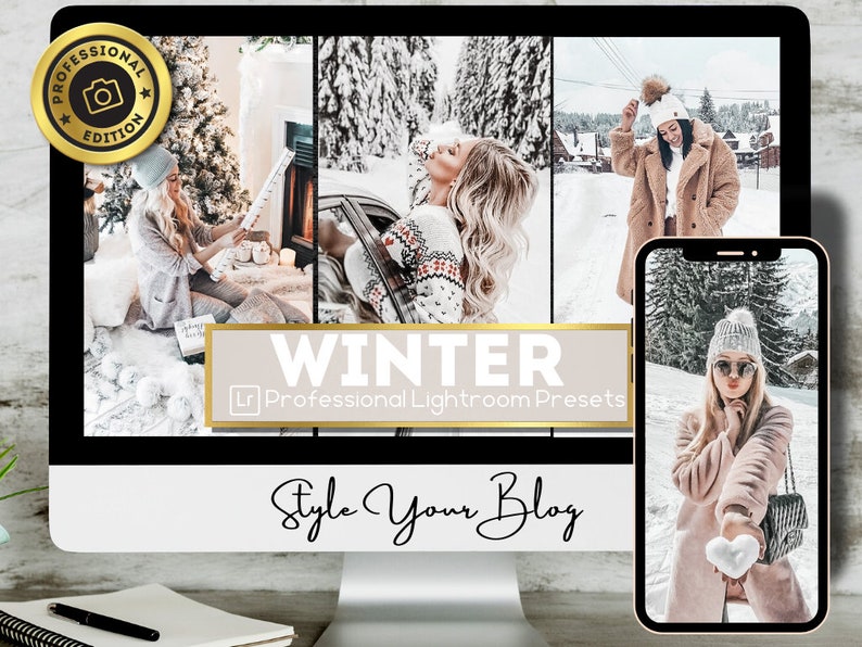 10 WINTER Lightroom Presets Mobile & desktop,winter Lifestyle, Mama Baby preset, moody soft airy bright christmas preset, top snow filter image 2