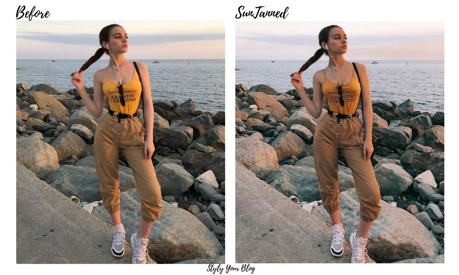 5 SUN TANNED skin Mobile Lightroom Presets for summer beach Etsy