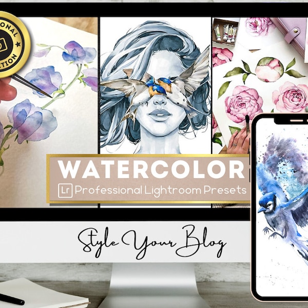 16 WATERCOLOR ARTIST Presets Lightroom (Mobile & Desktop) painting artwork preset,watercolor artwork preset,painter preset, craftsman preset
