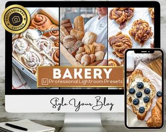 16 BAKERY Presets Lightroom ( Mobile & Desktop), food blog preset, cooking preset, bread preset, buns preset, dessert preset, food blogger