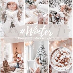 10 WINTER Lightroom Presets Mobile & desktop,winter Lifestyle, Mama Baby preset, moody soft airy bright christmas preset, top snow filter image 6