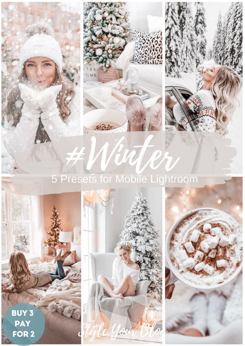 10 WINTER Lightroom Presets Mobile & desktop,winter Lifestyle, Mama Baby preset, moody soft airy bright christmas preset, top snow filter image 6