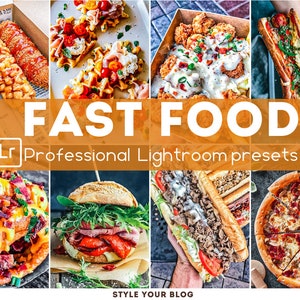 FAST FOOD Preset Lightroom 18 (mobile & Desktop) , PIZZA Preset, Burger