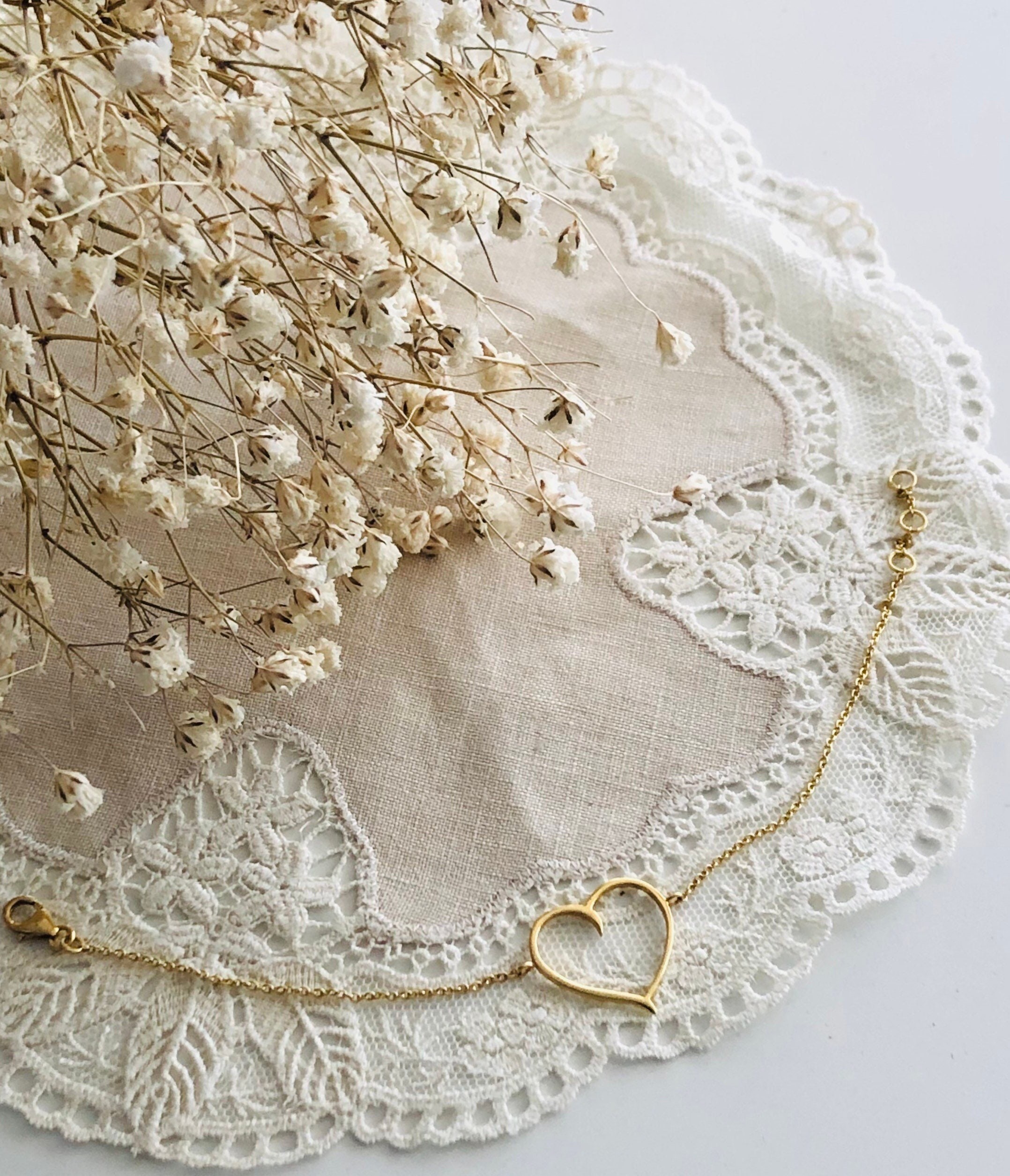 14k Gold Filled Heart Bracelet. Gold Love Heart Bracelet Etsy UK