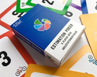 Karty do gry w pokera planszowego z ciągiem Fibonacciego – zestaw dla 6 graczy