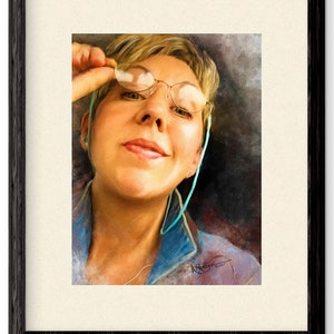 Commissioned Portrait Painting Loose Painterly Style Portrait image 5